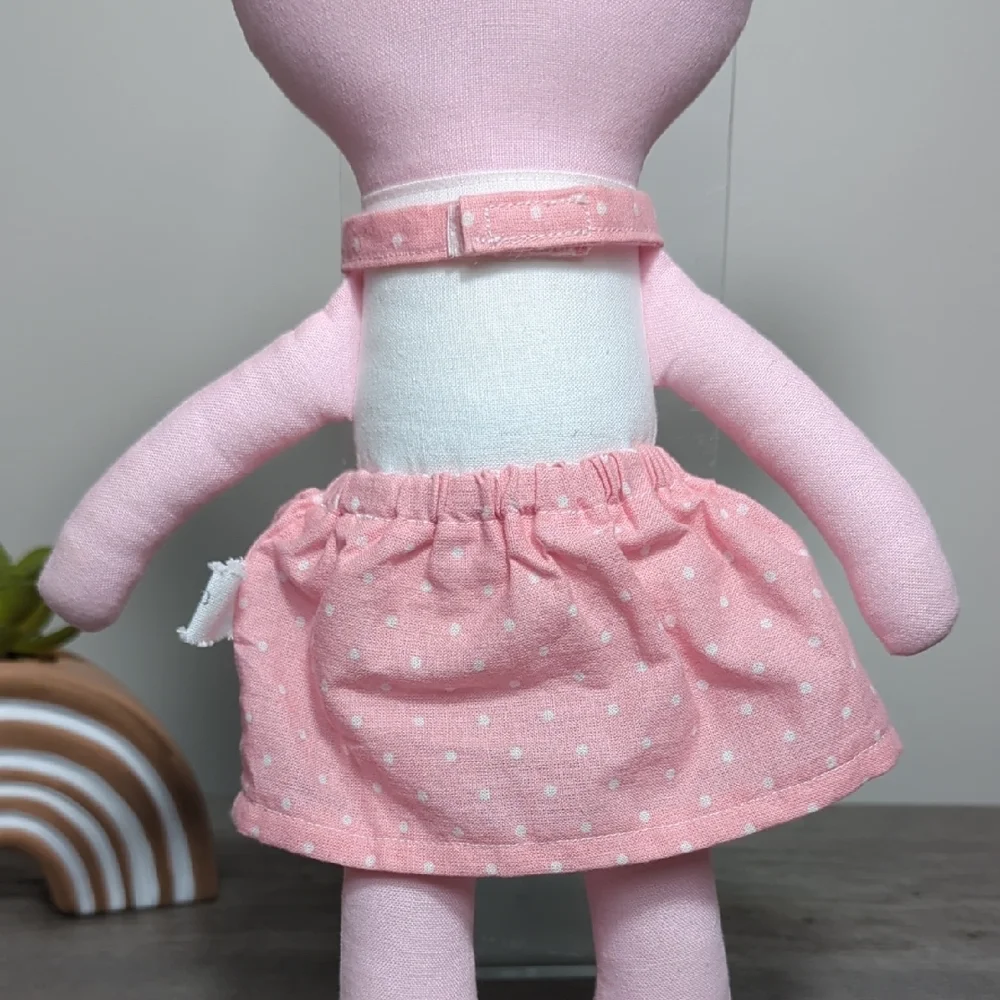 Buttercup Avenue Pink White Plush Unicorn‎ & Piglet Dolls Pair 2 Modern Handmade